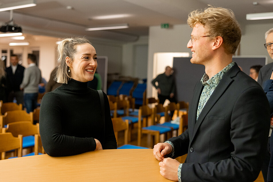 Katharina Fockenbrock Mag. Theol., Arne Feldmann M.Ed. © Foto: Peter Leßmann