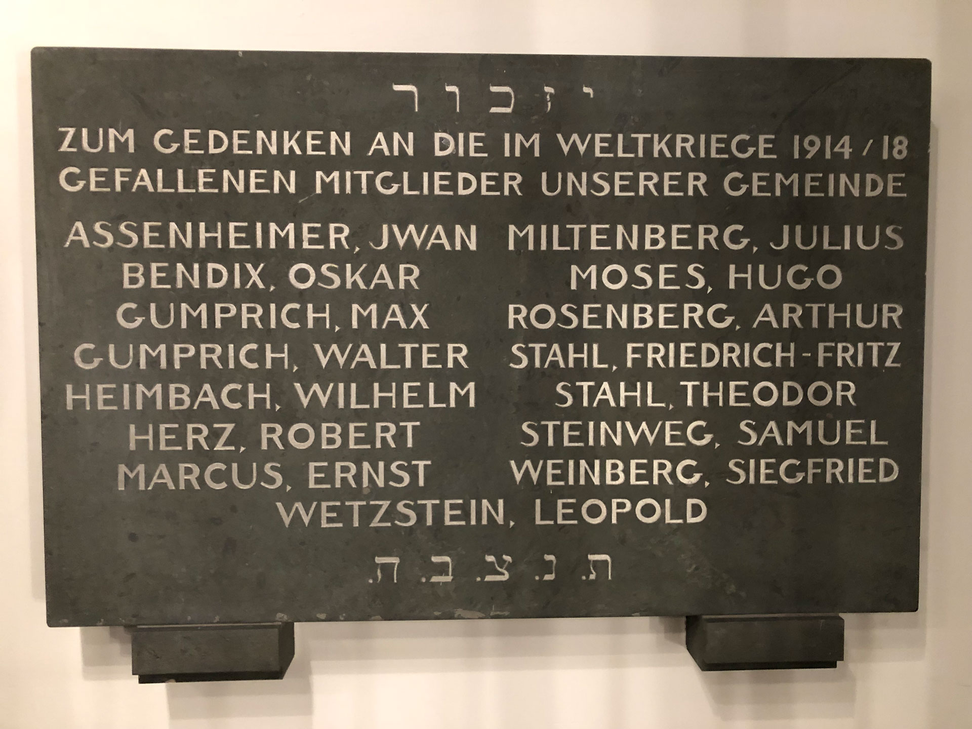 Ehrentafel für die Gefallenen des Ersten Weltkrieges